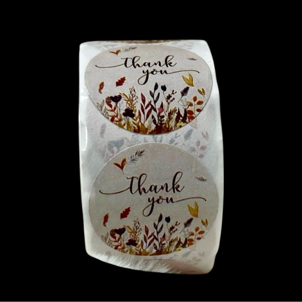 Field Wildflower Cream ‘Thank You’ Stickers